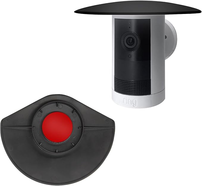 Haoyou Rain Cover for Ring Outdoor Cam Plus and Ring Stick Up Cam, Protects Camera Lenses from Rainwater, Glare, Snow, Sunlight, and UV Rays, Easy to Install and Does Not Obstruct The View (Black)