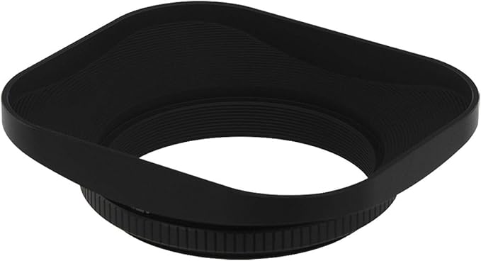 Haoge LH-B46T 46mm Square Metal Screw-in Lens Hood with Cap for Leica Summilux-M 35mm f/1.4 50mm f1.4 E46, Summarit-M 90mm f/2.5 75mm f2.5 E46, Summicron-M 28mm F2 E46, Voigtlander 35mm f/1.7 28mm f2