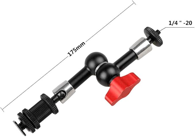 CAMVATE 7" Articulating Magic Arm + 1/4" Cold Hot Shot Mount for Camera LED Light Monitor - 1088