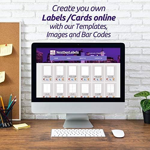 NextDayLabels Half Sheet Shipping Labels 5.5" x 8.5" – Printable Blank Labels for Laser & Inkjet Printers, White Self-Adhesive Stickers, 2 Per Page for Ship, FBA, UPS & FedEx, Made in USA, 50 Pack
