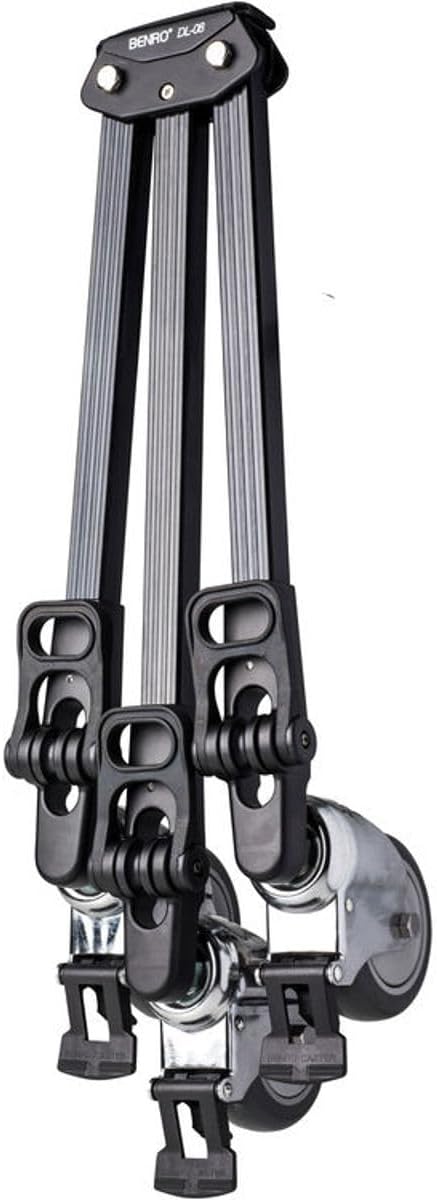 Benro Heavy-Duty Tripod Dolly – Locking Rubber Wheels, Folding Design, Adjustable Leg Mounts & Smooth Mobility for Video Tripods, Studio & On-Location Production (DL08)