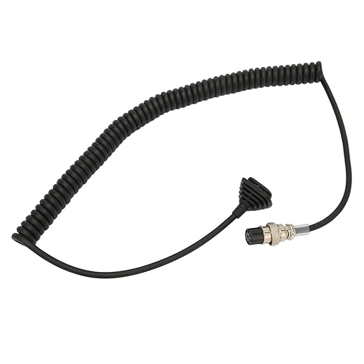 ciciglow Replacement Hand Microphone Cable for DR-03 DR-06 DR-135 DR-235 DR-435 DR-635, Stretchable Speaker Mic Cable Cord Plug and Play