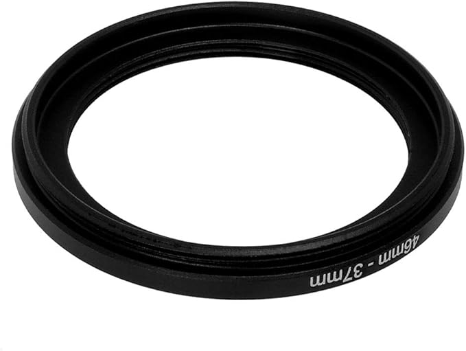 uxcell Camera Lens Filter (46mm-37mm), Metal Step Down Ring Anodized Lens Filter Ring Adapter for Household Office, Black