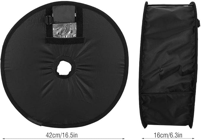 Softbox Diffuser, 42x16cm Foldable Ring Speedlite Flash Diffuser Macro Shoot Round Softbox with Storage Bag for Camera Flash Light