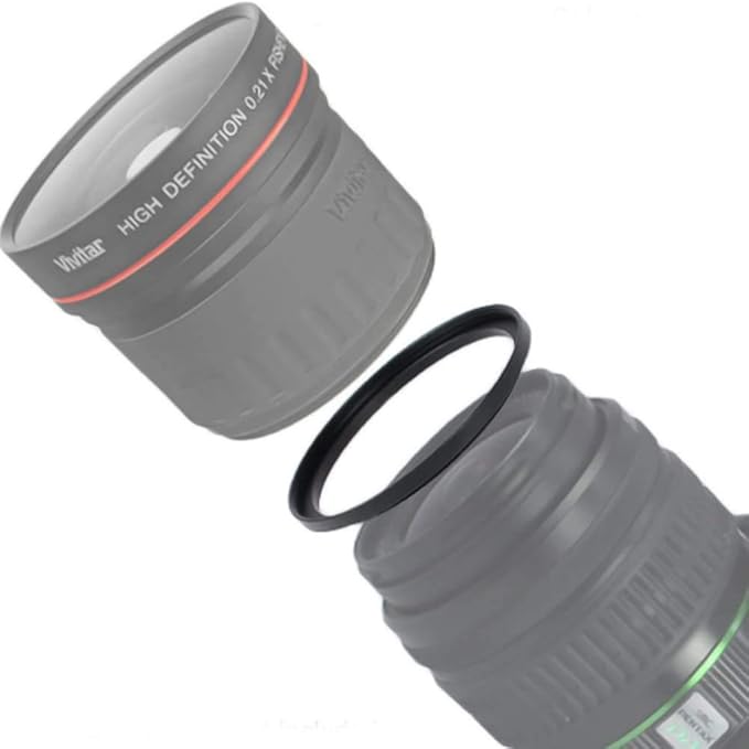 40.5mm-55mm Step Up Ring 40.5mm Lens to 55mm Filter (2 Pack), WH1916 Camera Lens Filter Adapter Ring Lens Converter Accessories