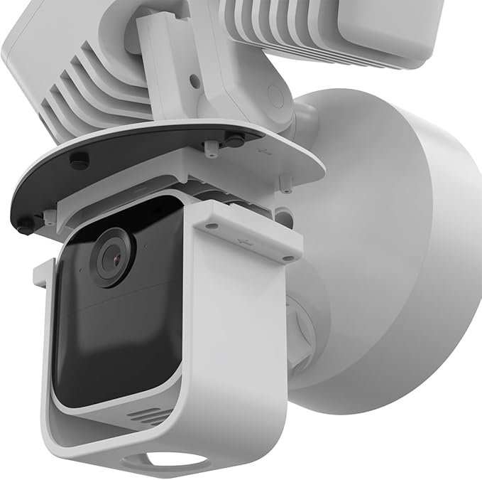 Holicfun Protective Sun Rain Shade Cover for Blink Wired Floodlight Camera, White