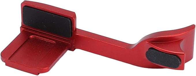 Dpofirs Aluminum Alloy Thumb Up Grip for Q2, CNC Machined Hot Shoe Hand Grip for Better Balance & OneHanded Operation (Red)