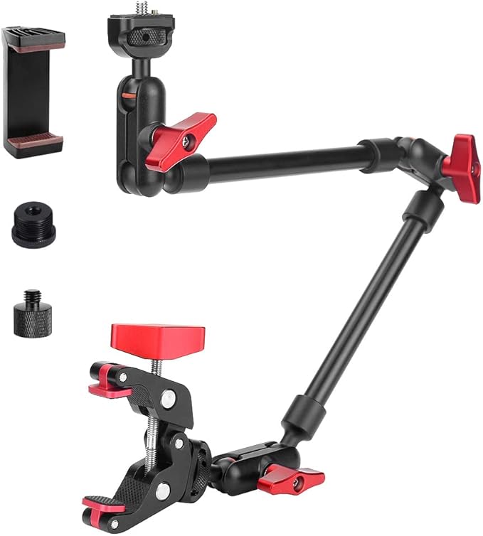 Super Clamp Camera Clamp Mount 5.5" Magic Arm & 22"/57cm Adjustable Magic Arm with Super Clamp Camera Mount