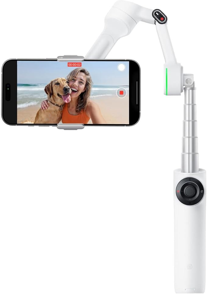 Insta360 Flow 2 Pro 3-Axis AI-Powered Smartphone Gimbal Creator Bundle - Summit White