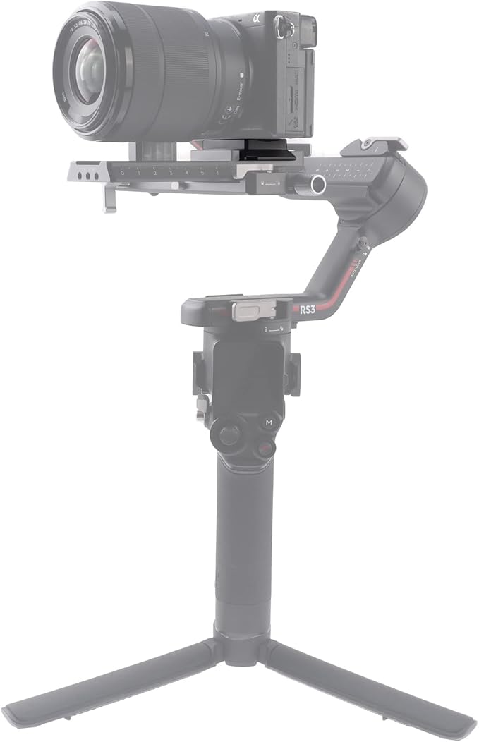 FocusFoto Upper Quick Release Baseplate QR Plate for DJI Ronin RS2 RSC2 RS3 Pro RS4 Pro RS 4 Mini Gimbal Stabilizer Arca-Swiss Standard Camera Tripod Ballhead (Standard Version)