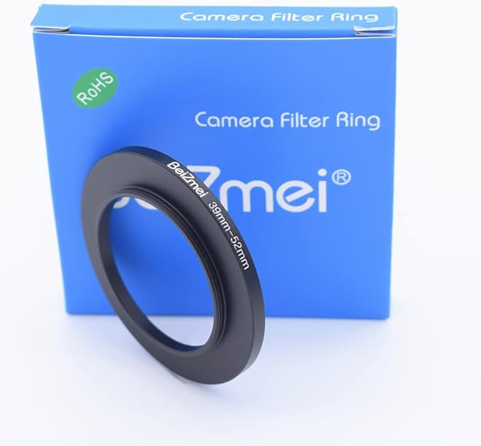 39mm to 52mm Camera Filters Ring,Filters Ring Compatiable All Brands Ø39mm Lens to Ø52mm UV ND CPL Camera Accessory.Made of CNC