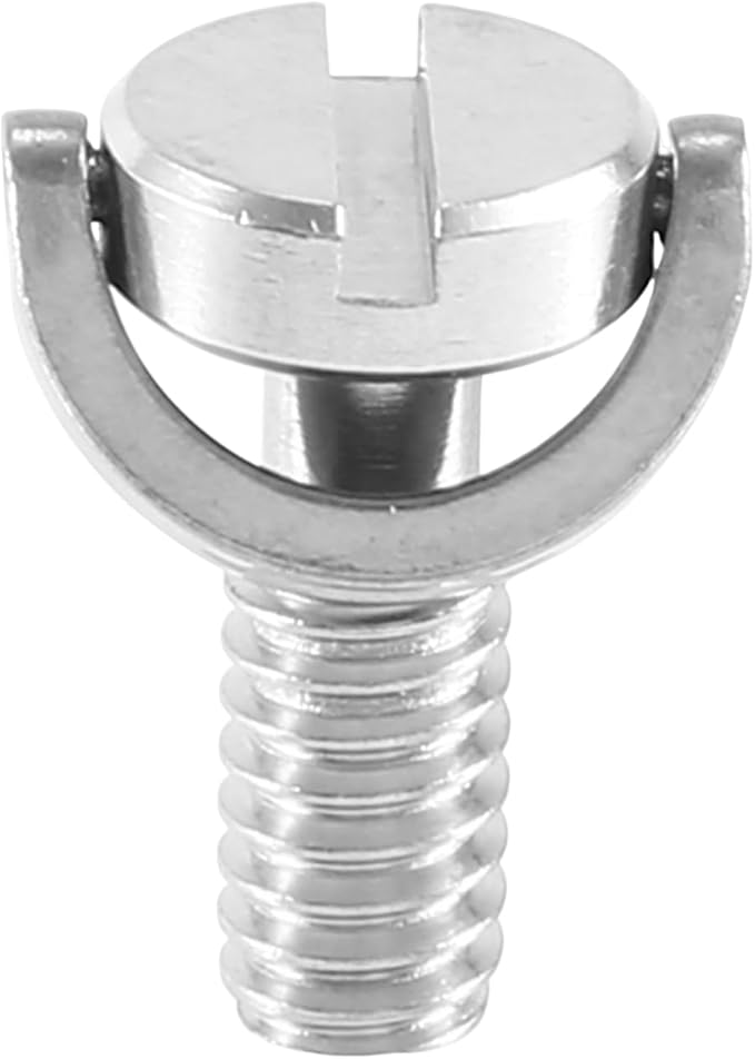 Long 1/4"" D-Ring Screw Stainless Steel for Camera Tripod Quick Release Plate Silver, 068401