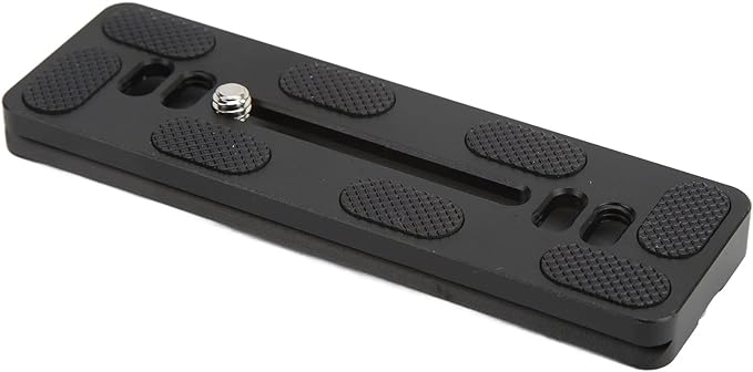 Quick Release Plate with 1/4 Inch Screw and D Ring, Arca Swiss Standard QR Plate for Camera Tripod Ball Head, Aluminum Alloy with Anti - Slip Rubber Pads (120mm)