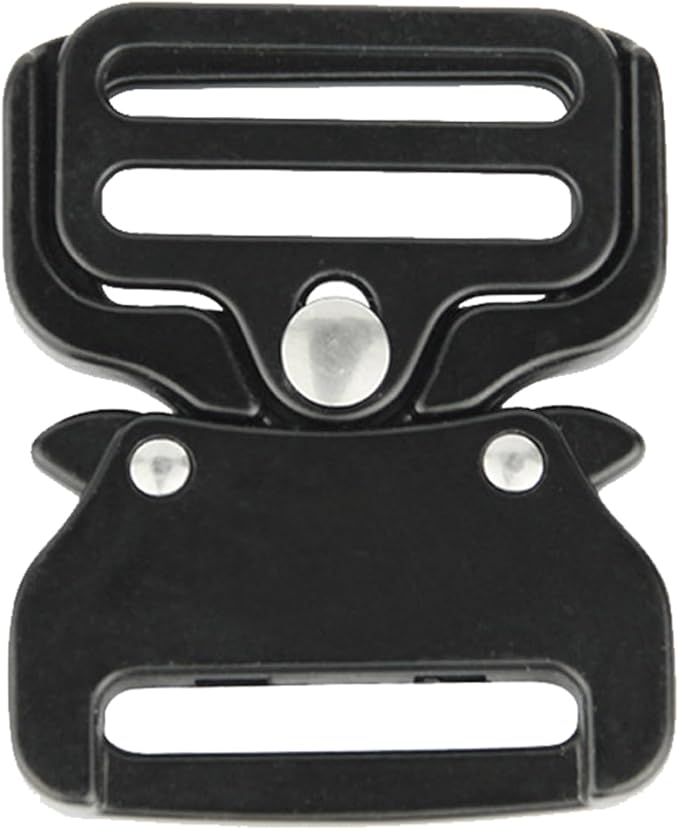 2PCS Small Metal Buckle for 1" Wide Webbing Strap Lightweight Quick Release Zinc Alloy Tactical Belt Buckles