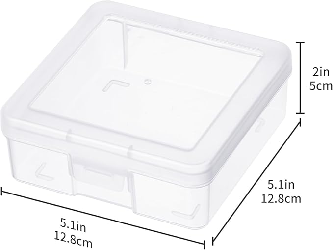 novelinks Small Plastic Storage Box Containers with Latching Lids - Craft Organizers and Storage Stackable Storage Organizer Pencil Crayon Box (18 Pack Small -Clear)