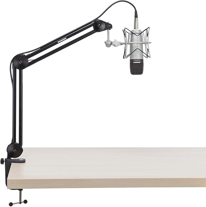 Samson MBA28 28" Microphone Boom Arm Studio Podcast USB Mic Stand w/Desk Clamp