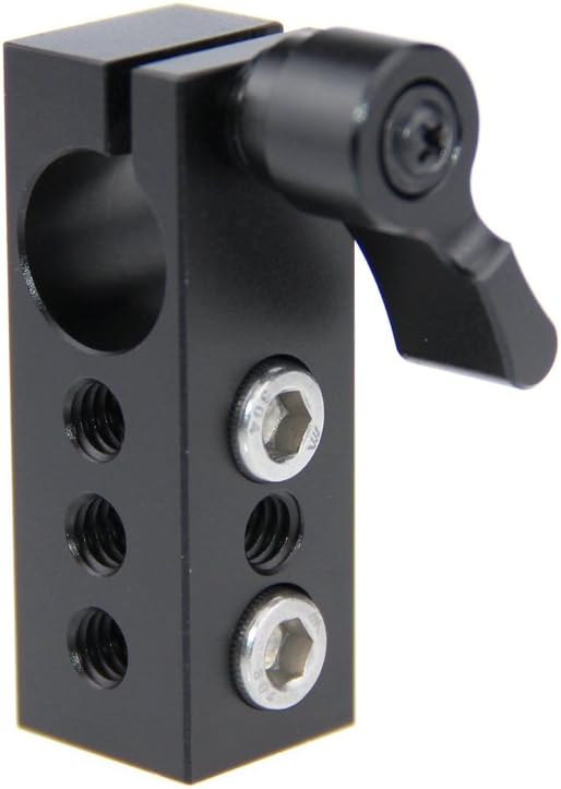 CAMVATE 1/4" Thread 15mm Rod Clamp for SLR Camera Support Rig Monitor LED Handle Grip - 1094
