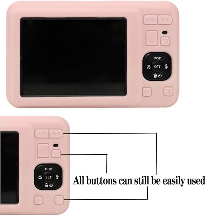 AEXUTDA Case Compatible for Kodak FZ55 camera, lightweight FZ55 body skin, soft silicone scratch resistant ultra-thin protective case FZ55,Sweet pink
