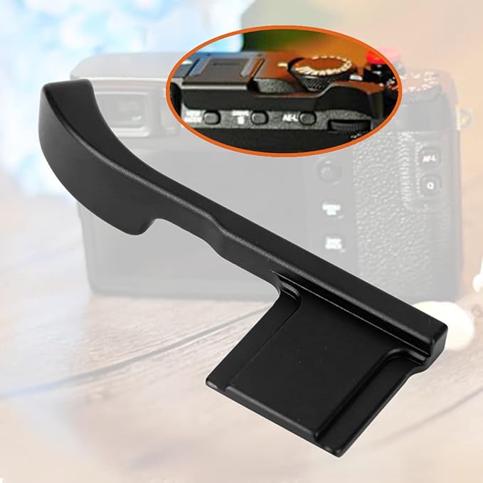 X E3 Aluminum Alloy Hot Shoe Thumb Up Hand Grip for Fuji X E3 X E2S Camera (Black)