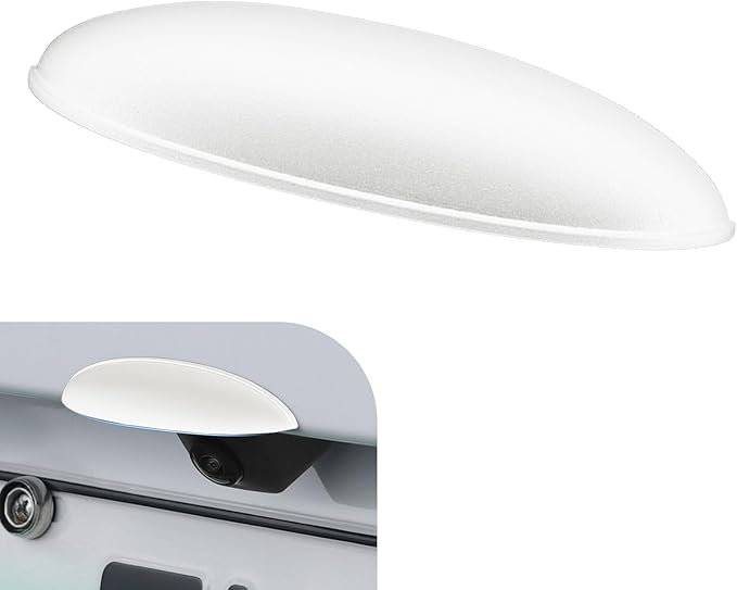Car Rear View Camera Anti-Rain Cover, ABS Reversing Camera Protection Modification Accessory, Non-Destructive Installation Protective Cover, Universal for Most Cars (White)