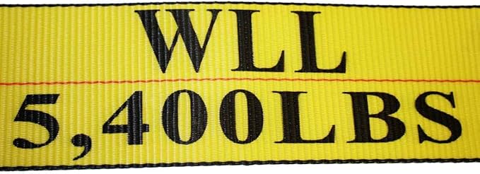 Mytee Products 2 Pack 4" x 40' Heavy Duty Winch Straps with Chain Anchor WLL# 5400 LBS - Flatbed Tie Down Truck Straps - 4 Inch Cargo Control for Flatbed Truck Utility Trailer