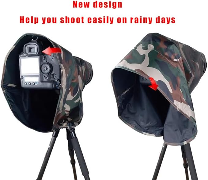 CHASING BIRDS Camouflage Waterproof Rain Covers Raincoat for Camera and Lens Compatible with Canon Sony Nikon Sigma Tamron Fujifilm Olympus 300/400/500/600/800mm (Grass Camouflage, L)