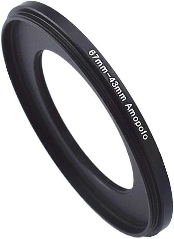 67 to 43mm Metal Ring/67mm to 43mm Step Down Rings Filter Adapter for UV,ND,CPL,Metal Step Down Rings,Compatible with All 67mm Camera Lenses & 43mm Accessories