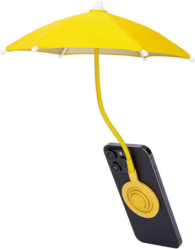 Magnetic Cell Phone Umbrella for Sun,Universal Cute Phone Sunshade Shield Cover with 360°Adjustable & Rotatable Phone Ring,Outdoor Anti-reflective Phone Sun Visor for Magsafe Cell Phone/Android/Kindle