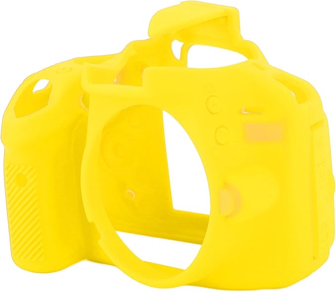 Silicone Camera Case for D3100, Rubber Housing Protective Cover Anti Shock Anti Slip DSLR Skin Cover, Full Body Detachable Cage (Yellow)