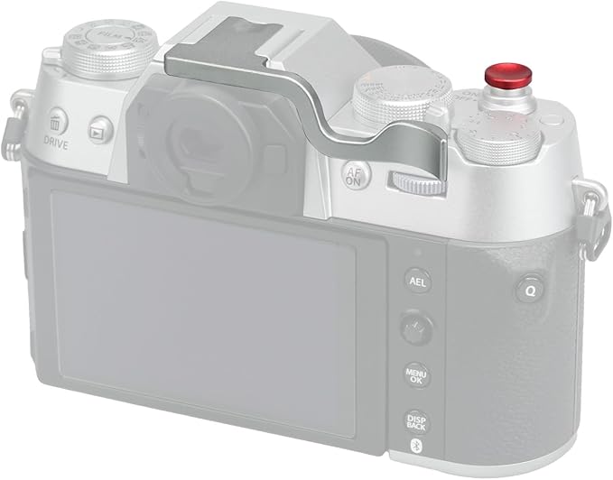 Metal Thumb Up Grip for for Fuji Fujifilm XT50 XT5 XT4 XT3 XT30 XT2 XT20 XT10 Digital Camera Hot Shoe Thumb Hand Grip Accessories (Silvery)