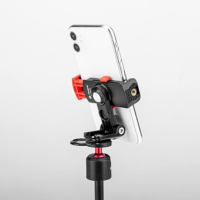 Fotopro Phone Tripod Mount 1/4 inch Screw Universal Desktop Car Mobile Phone Clip for Monopod Selfie Stick Desktop Tripod Video Vlogging Photograph