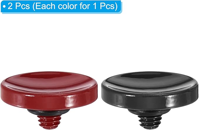 PATIKIL Camera Shutter Button, 2 Pack Soft Shutter Release Button Pure Copper Camera Button Concave, for Nikon for Fujifilm for Leica Dark Red/Black