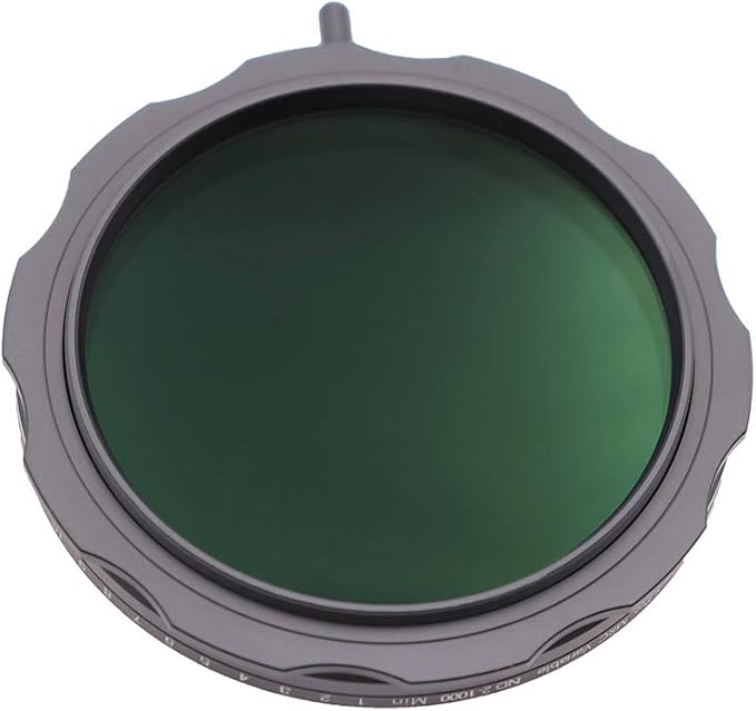 JONGSUN 77mm Variable ND Filter, S-Pro MRC 16 Layers Nano Coatings, More Than 10 Stop ND2-ND1000 Stepless Adjustment Graduated, Lens Cloth Kit,Camera Neutral Density Filter