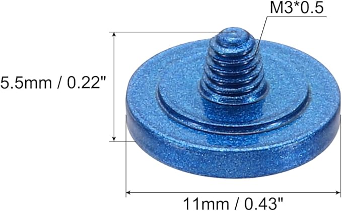 PATIKIL Camera Shutter Button, 5 Pack Soft Shutter Release Button Pure Copper Camera Button Concave Suitable for Nikon for Fujifilm for Leica DSLR/SLR Camera, Blue