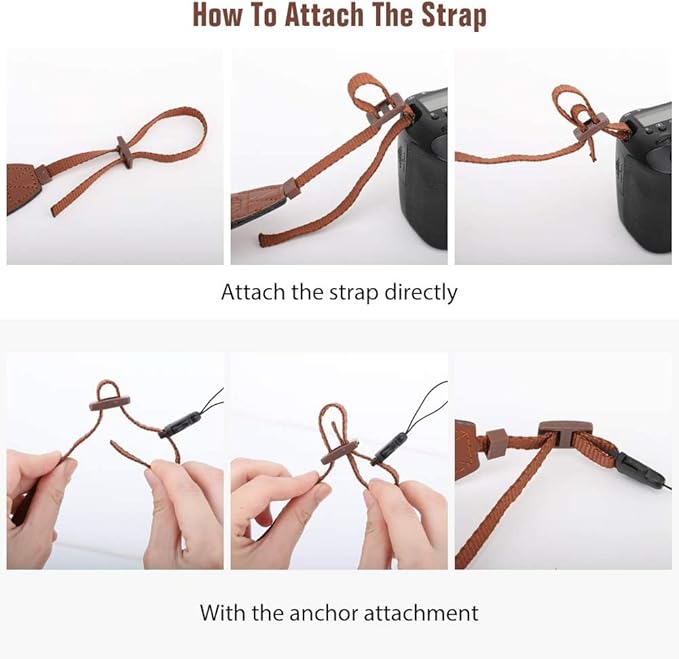 MoKo Camera Strap, Premuim Cotton Canvas Braided Adjustable Universal Sling Shoulder Neck Belt for All DSLR Digital Camera Canon, Fuji, Nikon, Olympus, Panasonic, Pentax, Sony - Khaki