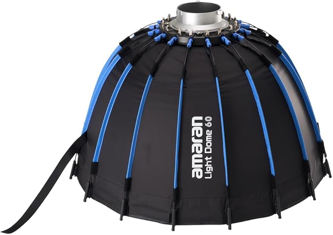 Amaran Light Dome 60 Bowens Mount Modifier,Size 60cm (2ft),Quick-Release Design with Grid,Two Difusion and Carrying Bag,Compatible with Amaran COB Lights and Other Bowens Mount fixtures