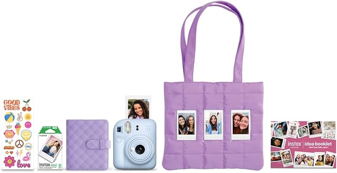 FUJIFILM Instax Mini 12 Holiday Bundle 2025 - Pastel Blue