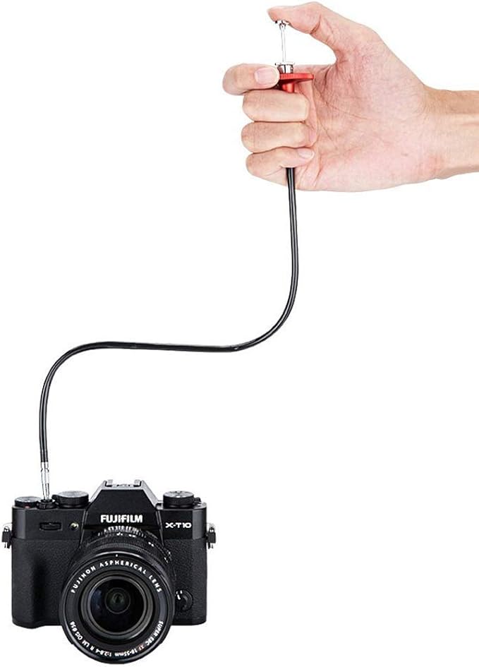JJC 40cm Red Mechanical Cable Shutter Threaded Release, Bulb-Lock Design for Long Exposure, fits Fuji XT1 XT2 XT3 XT4 X100T Leica M6 M7 M8 Sony RX1 Nikon Df F4 FM2 F3 FE FM3a F80