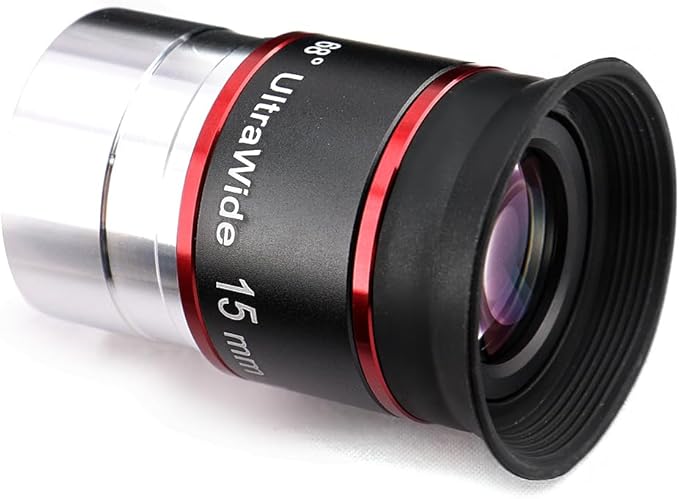 Starboosa 15mm 68° Ultra Wide-Angle Telescope Eyepiece with Polarizing Filter – Upgraded 1.25" HD Eyepiece & Glare-Reducing Filter Set – Fully Multi-Coated Optics for Crisp Lunar & Planetary Viewing