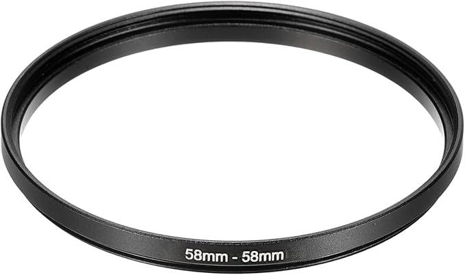 PATIKIL Step Down Ring Adapter 58mm to 58mm, Filter Step-Down Rings Camera Lens Filters Metal Ring Digital for ND IR DSLR Lenses, Black