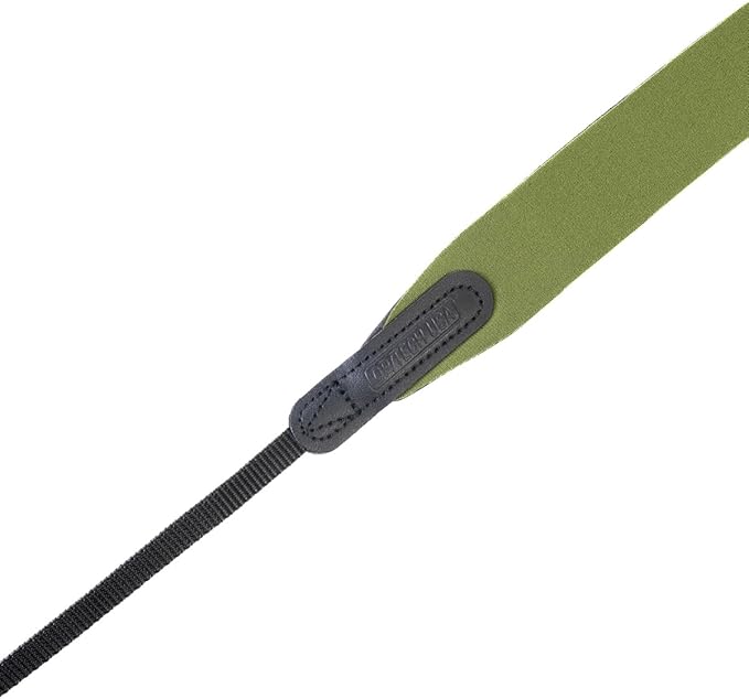 OP/TECH USA E-Z Comfort Neoprene Neck Strap - Lightweight, Padded, Adjustable Strap for DSLR, Mirrorless & Binoculars (Olive Green) - Made in USA