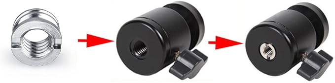 Camera 1/4"-20 to 3/8"-16 Reducer Bushing Convert Screw Adapter for Monopod, Tripod, Ballhead, Stand and Video Light DSLR SLR (10 Pack)