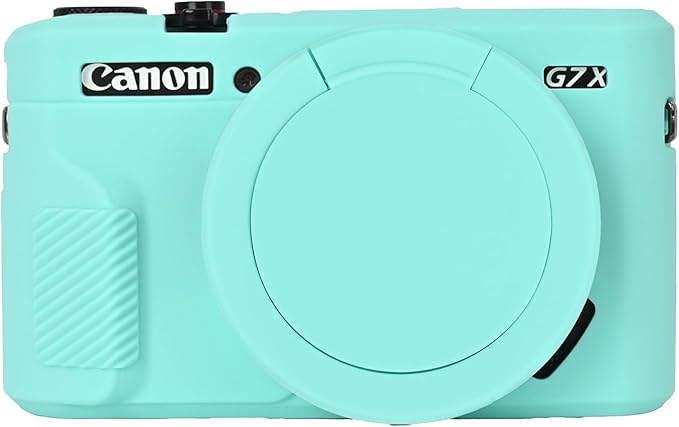 G7X Mark II Case, Protective Case for Canon Powershot G7X Mark II Digital Camera, Removable Lens Cover Silicone Sleeve Soft Camera Cover Rubber Protective Body Skin- Blue