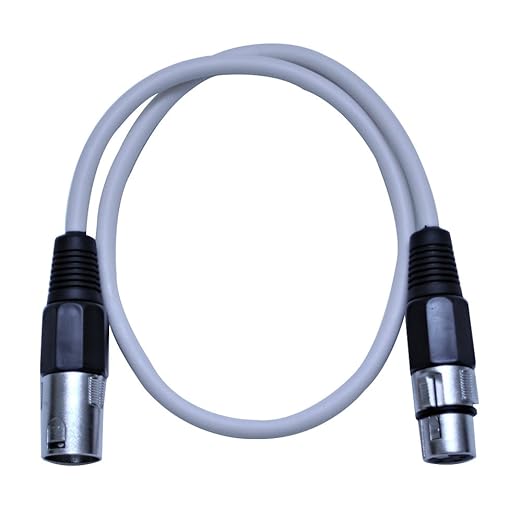 Seismic Audio SAXLX-2White-6Pack White 2-Feet XLR to XLR Patch Cable, 6-Pack