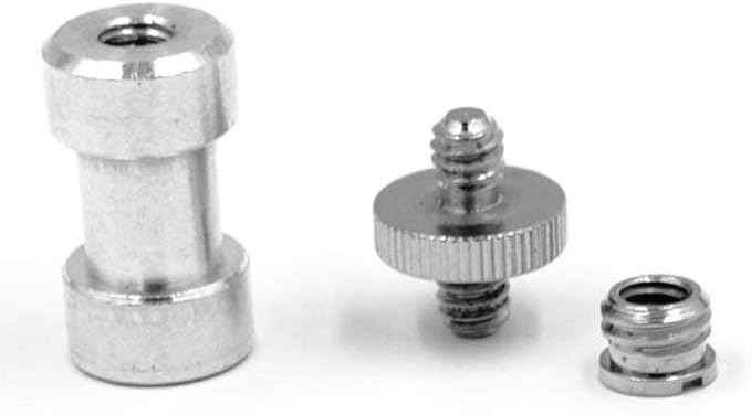 Acxico 3Set Camera Cam 1/4" 3/8" Tripod Screw Adapter Converter to Light Stand Holder Mount