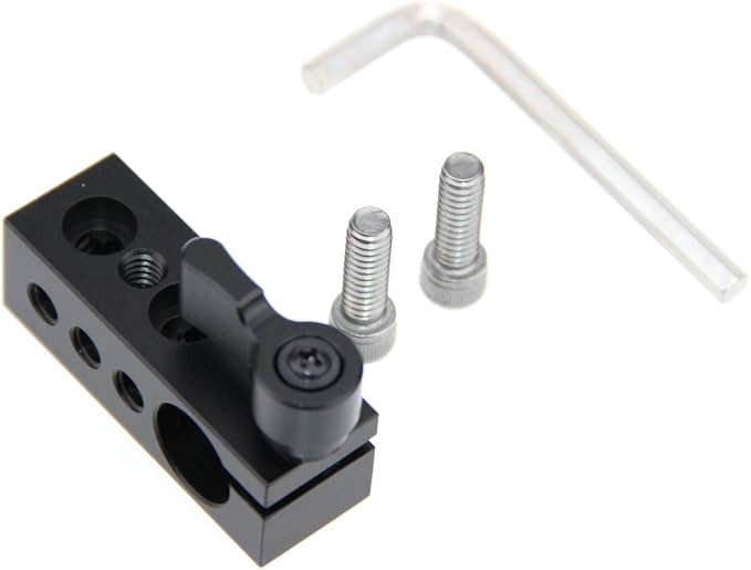 CAMVATE 1/4" Thread 15mm Rod Clamp for SLR Camera Support Rig Monitor LED Handle Grip - 1094