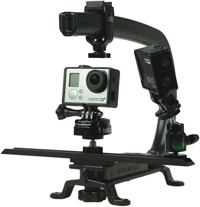 Cam Caddie Scorpion / EX Accessory Wing (10’ Inch – 25 CM) Multiple Accessory Mounting Bracket for Flash Shoe Accessories LED Light Microphone and Field Monitor Hot and Cold Compatible with Adjustable 1/4"–20 Mount