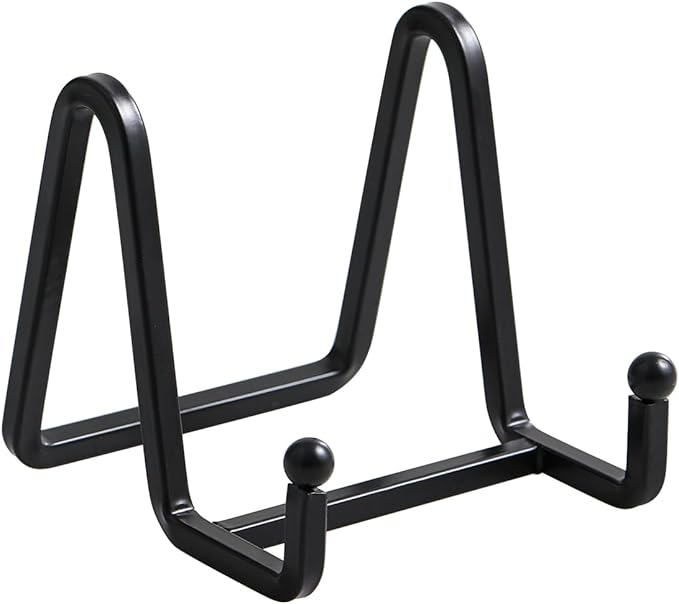 DIDUDIDU Plate Holder Easel Display Stand - Metal Plate Stands for Display - Tabletop Picture Stand - Black Iron Easels for Display Pictures | Photo Frames | Book | Decorative Plates | Plaque