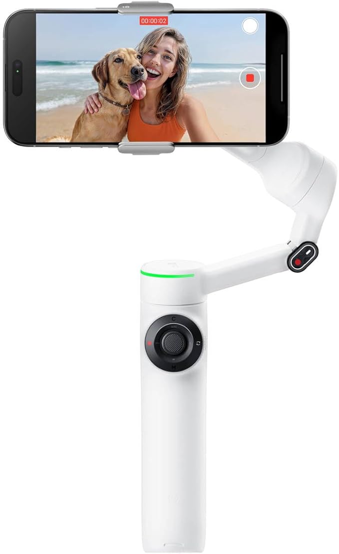 Insta360 Flow 2 Pro 3-Axis AI-Powered Smartphone Gimbal Creator Bundle - Summit White