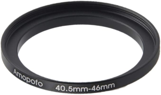 Metal Step Up Ring Adapter 40.5mm to 46mm Step-Up Lens Adapter Ring for Filters, Made of CNC Machined Space Aluminum with Matte Black Electroplated Finish